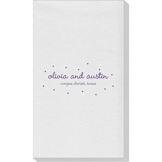 Sweet Little Stars Linen Like Guest Towels